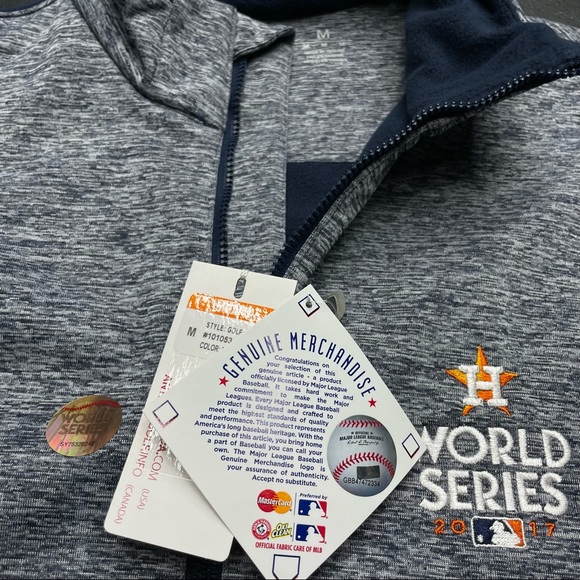 Houston Astros 2017 World Series Fleece Jacket MLB Baseball - Picture 3 of 6